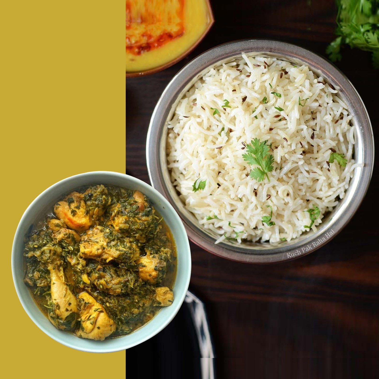 Gongura Chicken + White Rice