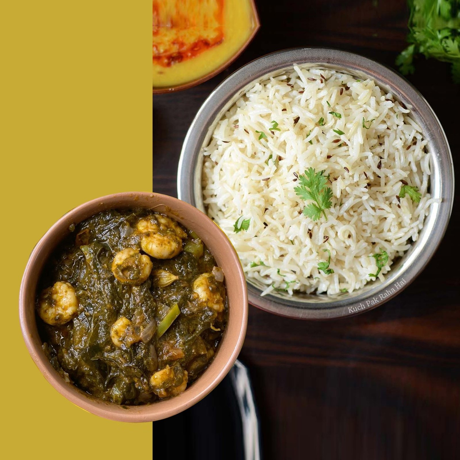 Gongura Prawns + White Rice